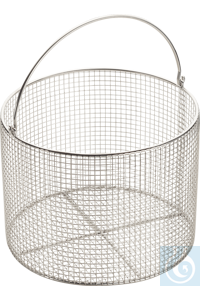 Wire basket with handle The wire basket for convenient handling of autoclaving goods like solids,...